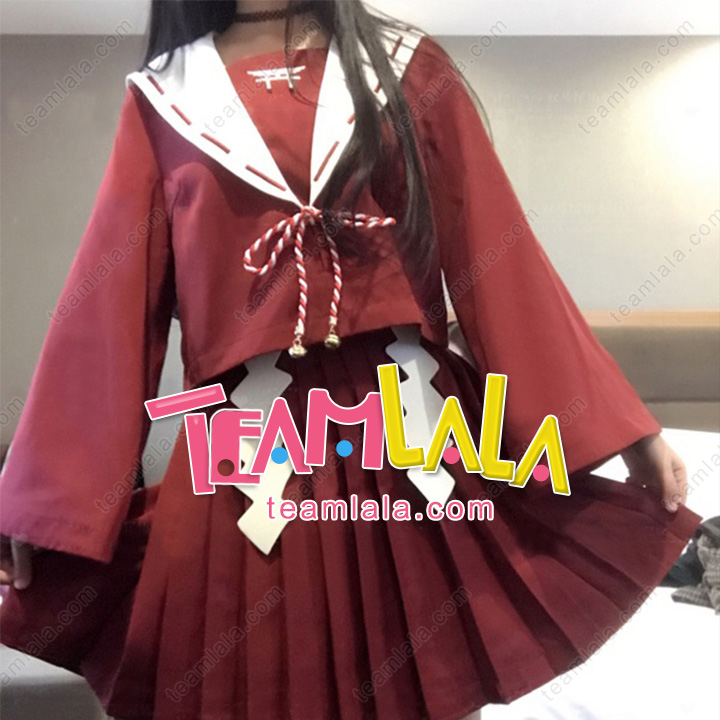 陰陽師神社少女和風制服コスプレ衣装