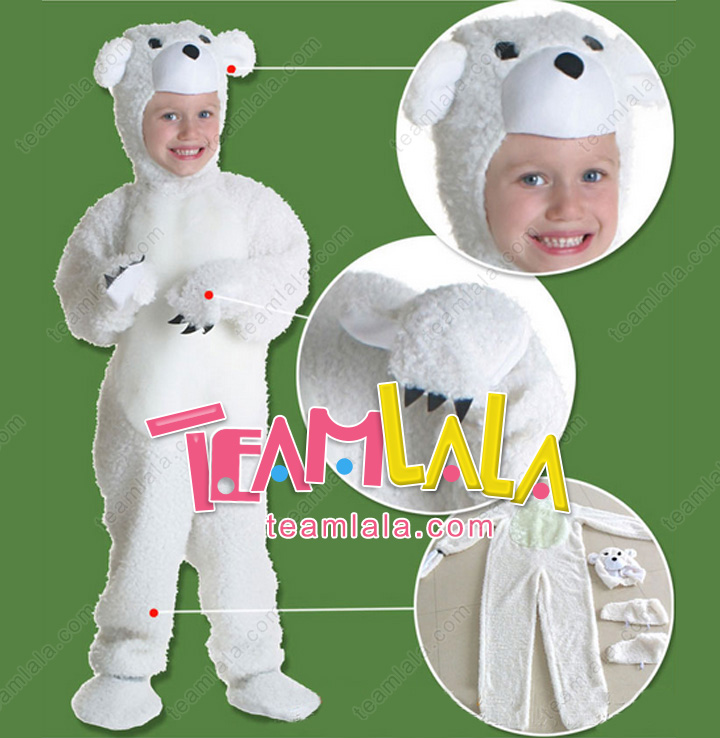 ハロウイン白熊子供コスプレ衣装通販