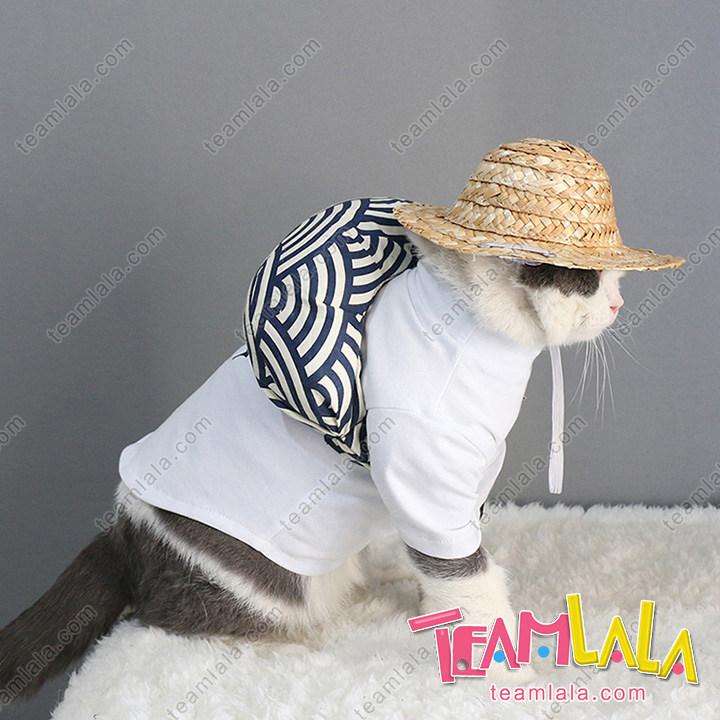 ファッション編み夏ねこ帽子
