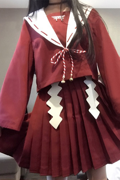 陰陽師神社少女制服,中国少女制服衣装